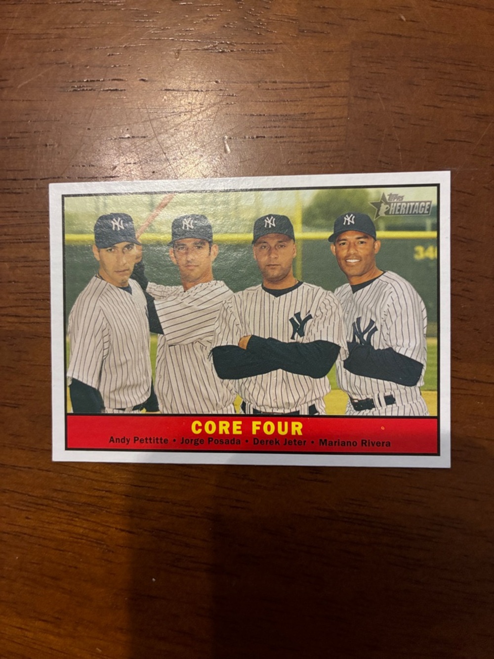 2010 Topps Heritage Core Four #411 Jeter Rivera Pettitte Posada Yankees